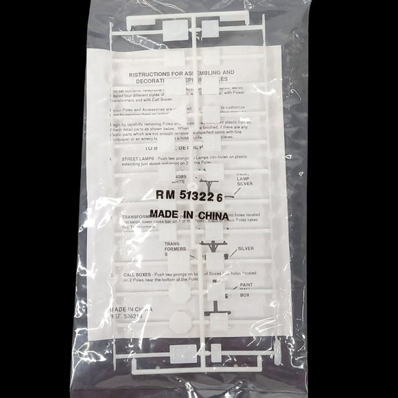 LIfe Like Trains Accessories Telephone Poles Railroad Road Signs Trees Lot - Picture 11 of 15